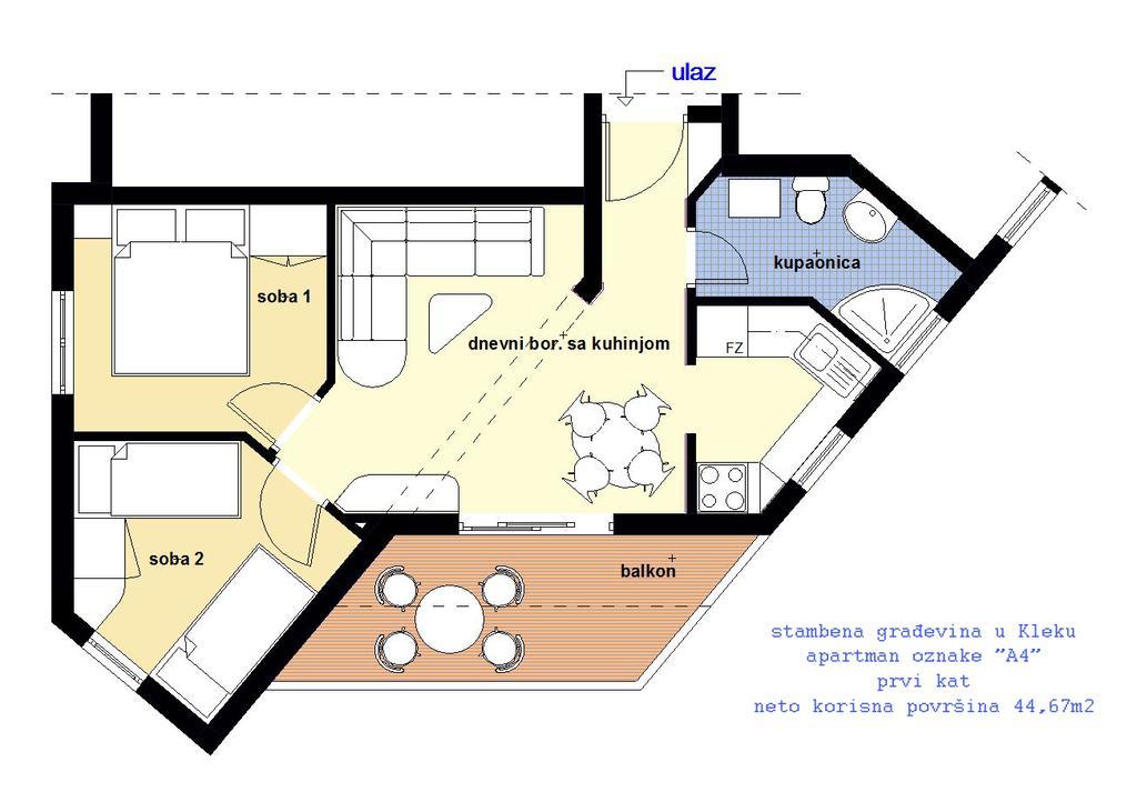 Apartment Iva Клек Экстерьер фото
